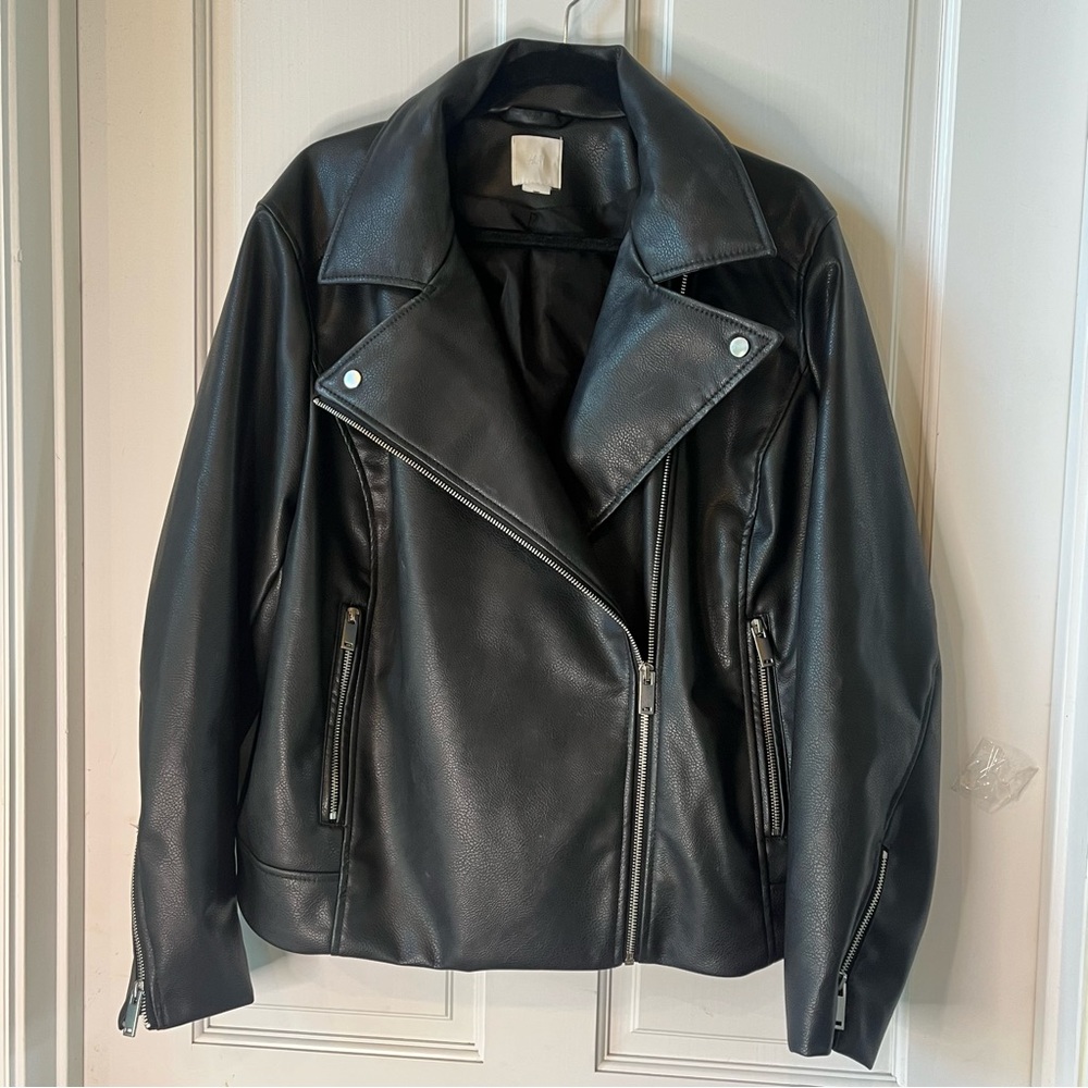 H&M Women's Black Biker Jacket XXL